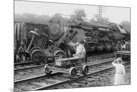 Railroad Wreck-null-Mounted Art Print