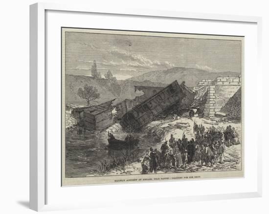 Railway Accident at Antibes, Near Cannes, Dragging for the Dead-null-Framed Giclee Print