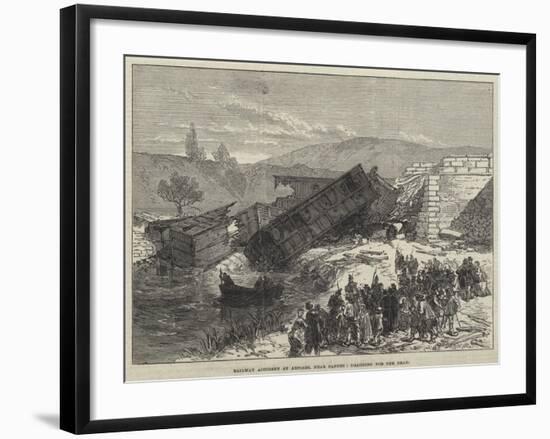 Railway Accident at Antibes, Near Cannes, Dragging for the Dead-null-Framed Giclee Print
