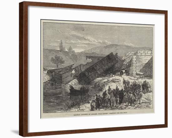 Railway Accident at Antibes, Near Cannes, Dragging for the Dead-null-Framed Giclee Print