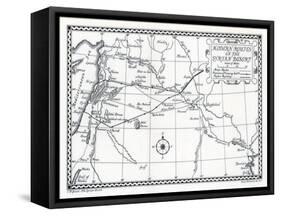 Railway and Motor Routes and Pipelines, Syrian Desert, 1937-Emery Walker-Framed Stretched Canvas