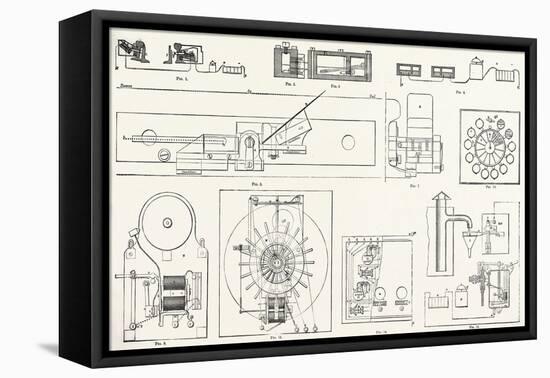 Railway Apparatus at the Paris Electrical Exhibition: Fig. 1. Lartigue's Switch Controller. Fig. 2.-null-Framed Stretched Canvas