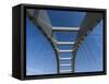 Railway arch bridge in Zurich West, partial view of construction-enricocacciafotografie-Framed Stretched Canvas