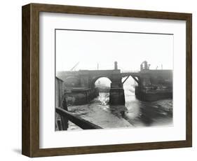 Railway Bridge across Deptford Creek, London, 1913-null-Framed Photographic Print