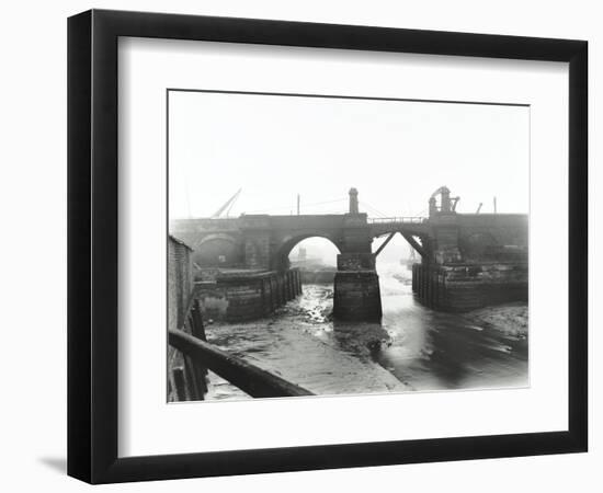 Railway Bridge across Deptford Creek, London, 1913-null-Framed Photographic Print