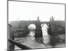 Railway Bridge across Deptford Creek, London, 1913-null-Mounted Photographic Print