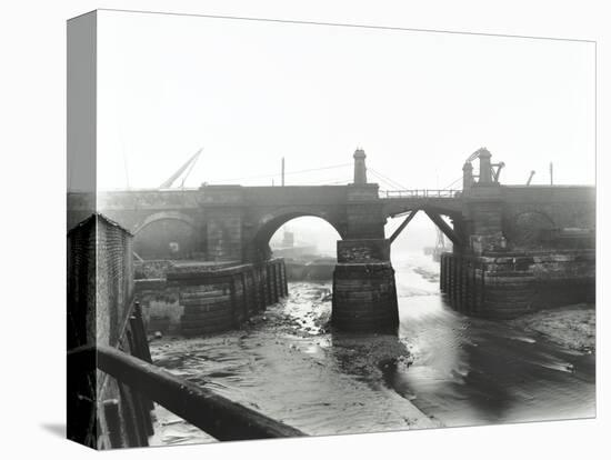 Railway Bridge across Deptford Creek, London, 1913-null-Stretched Canvas