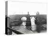 Railway Bridge across Deptford Creek, London, 1913-null-Stretched Canvas