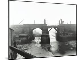 Railway Bridge across Deptford Creek, London, 1913-null-Mounted Premium Photographic Print