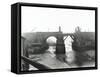 Railway Bridge across Deptford Creek, London, 1913-null-Framed Stretched Canvas