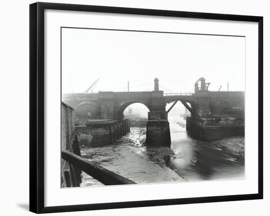 Railway Bridge across Deptford Creek, London, 1913-null-Framed Photographic Print