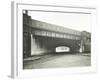 Railway Bridge across Globe Road, Bethnal Green, London, 1914-null-Framed Photographic Print