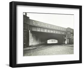 Railway Bridge across Globe Road, Bethnal Green, London, 1914-null-Framed Photographic Print