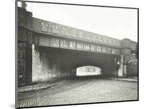 Railway Bridge across Globe Road, Bethnal Green, London, 1914-null-Mounted Photographic Print