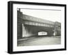 Railway Bridge across Globe Road, Bethnal Green, London, 1914-null-Framed Premium Photographic Print