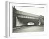 Railway Bridge across Globe Road, Bethnal Green, London, 1914-null-Framed Premium Photographic Print