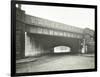 Railway Bridge across Globe Road, Bethnal Green, London, 1914-null-Framed Photographic Print