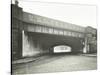 Railway Bridge across Globe Road, Bethnal Green, London, 1914-null-Stretched Canvas