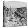 Railway Bridge across the Vals River at Kroonstad, Blown Up by the Boers, South Africa, 1901-Underwood & Underwood-Stretched Canvas