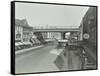 Railway Bridge and Advertising over the Brixton Road, Lambeth, London, 1938-null-Framed Stretched Canvas