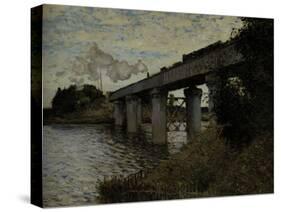 Railway Bridge at Argenteuil, c.1873-Claude Monet-Stretched Canvas