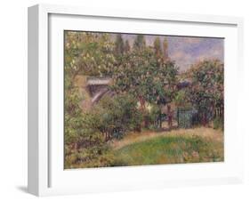 Railway Bridge at Chatou, 1881-Pierre-Auguste Renoir-Framed Giclee Print