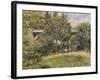 Railway Bridge at Chatou (Yvelines) or Chestnut Rose-Pierre-Auguste Renoir-Framed Giclee Print