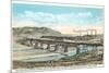 Railway Bridge over Rio Grande, El Paso, Texas-null-Mounted Art Print