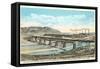 Railway Bridge over Rio Grande, El Paso, Texas-null-Framed Stretched Canvas