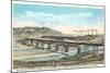 Railway Bridge over Rio Grande, El Paso, Texas-null-Mounted Art Print