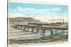 Railway Bridge over Rio Grande, El Paso, Texas-null-Stretched Canvas