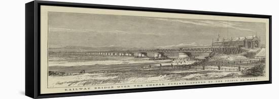 Railway Bridge over the Chenab, Punjaub, Opened by the Prince of Wales-null-Framed Stretched Canvas