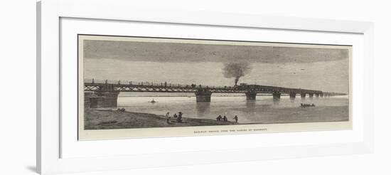 Railway Bridge over the Ganges at Rajghaut-null-Framed Giclee Print