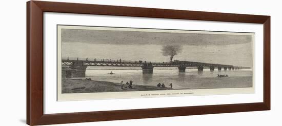 Railway Bridge over the Ganges at Rajghaut-null-Framed Giclee Print