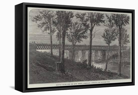 Railway Bridge over the River Bremer, Queensland, Australia-null-Framed Stretched Canvas