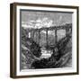Railway Bridge over the Tees at Barnard Castle-null-Framed Art Print