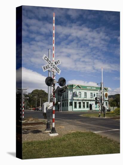 Railway Crossing, Shannon, Manawatu, North Island, New Zealand, Pacific-Smith Don-Stretched Canvas