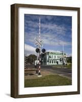 Railway Crossing, Shannon, Manawatu, North Island, New Zealand, Pacific-Smith Don-Framed Photographic Print