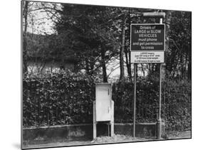 Railway Crossing Sign-null-Mounted Photographic Print