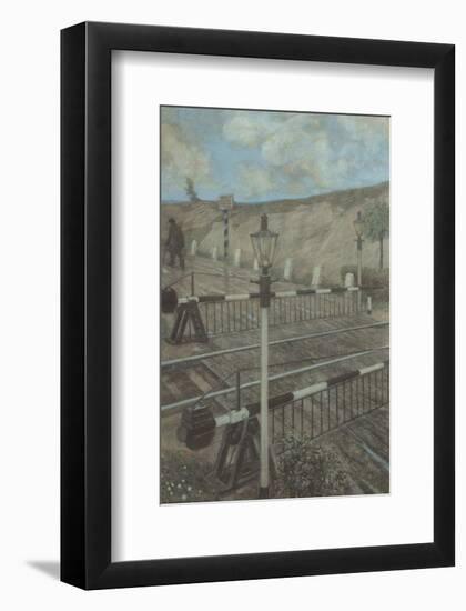 Railway Cycle: Boom Barrier-Hans Baluschek-Framed Art Print