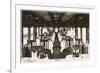 Railway Dining Car with Waiters-null-Framed Photographic Print