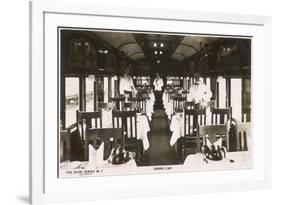 Railway Dining Car with Waiters-null-Framed Photographic Print