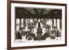 Railway Dining Car with Waiters-null-Framed Photographic Print