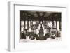 Railway Dining Car with Waiters-null-Framed Photographic Print