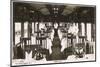 Railway Dining Car with Waiters-null-Mounted Photographic Print