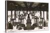 Railway Dining Car with Waiters-null-Stretched Canvas