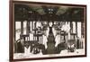 Railway Dining Car with Waiters-null-Framed Photographic Print