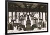 Railway Dining Car with Waiters-null-Framed Photographic Print