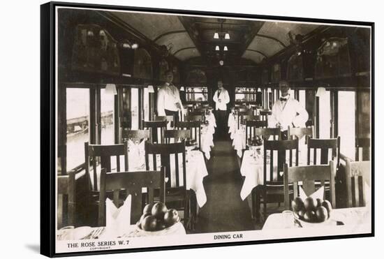 Railway Dining Car with Waiters-null-Framed Stretched Canvas
