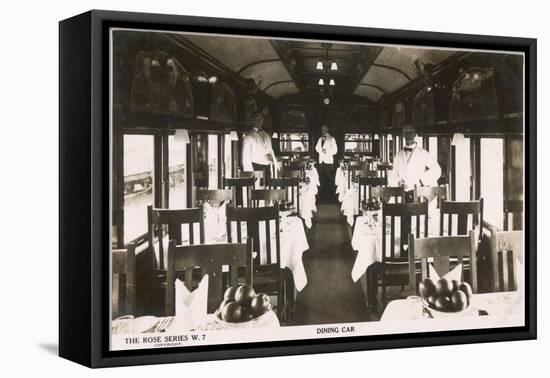 Railway Dining Car with Waiters-null-Framed Stretched Canvas